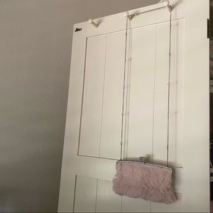 Vintage Juicy Couture Pink & Silver Rabbit fur purse